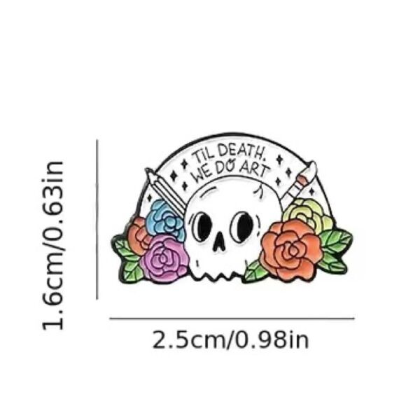 Till Death do we Art enamel pin - Picture 2 of 3